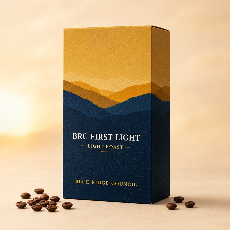 BRC First Light light roast coffee box